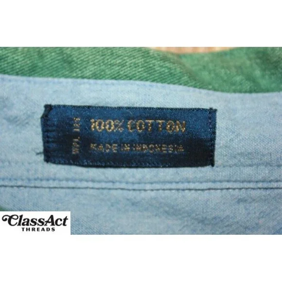 Chaps Ralph Lauren Mens Button Down Shirt White Multi Striped Short Sleeve L - Picture 7 of 9